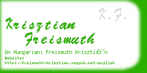krisztian freismuth business card